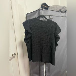 Shein ruffle sleeve vest